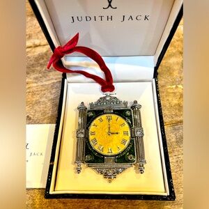 Rare~ NIB w/tags~ JUDITH JACK Clock Gift Ornament RHD/MAR Victorian Style